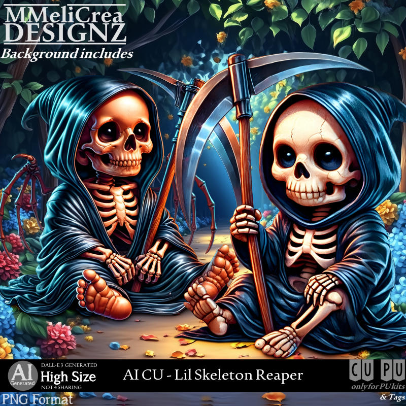 AI - CU Lil Skeleton Reaper (CU4PU/PNG/PACK) - Click Image to Close